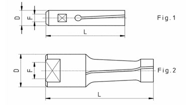 Steel collets - RIGHT thread disegno